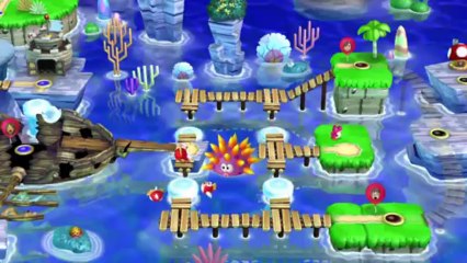 New Super Mario Bros U Walkthrough 20 Sparkling Waters Ghost House All Star Coins HD 1080p Wii U