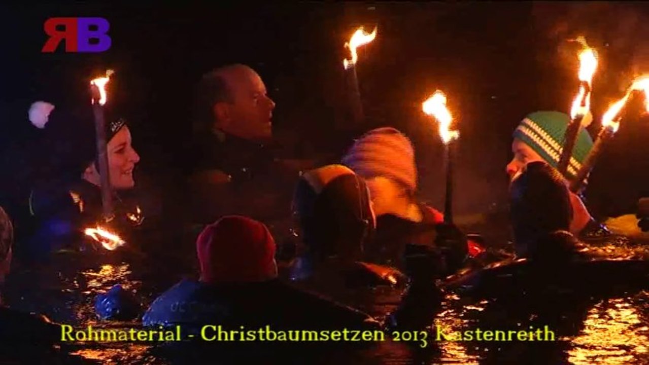 Christbaumsetzen auf der Enns in Kastenreith 2013