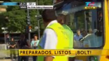 Malisima la -carrera- de Usain Bolt contra el Metrobus