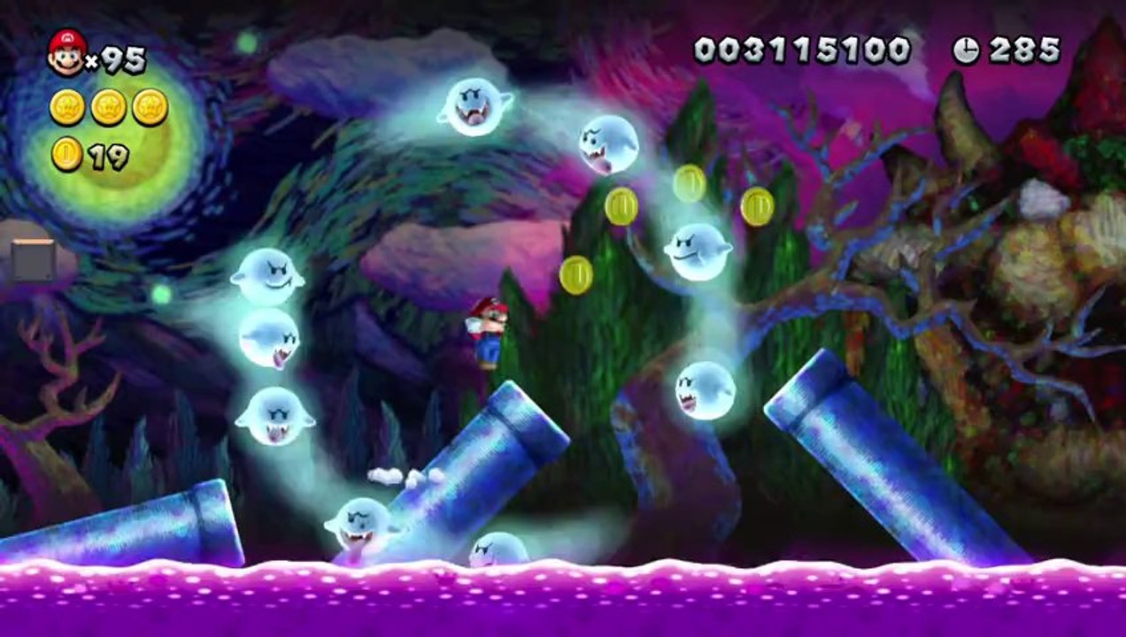 New Super Mario Bros U Walkthrough 41 Soda Jungle 4 All Star Coins HD 1080p Wii U
