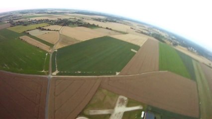 RC airplane - GoPro HD onboard at sunset @ Bernay, France