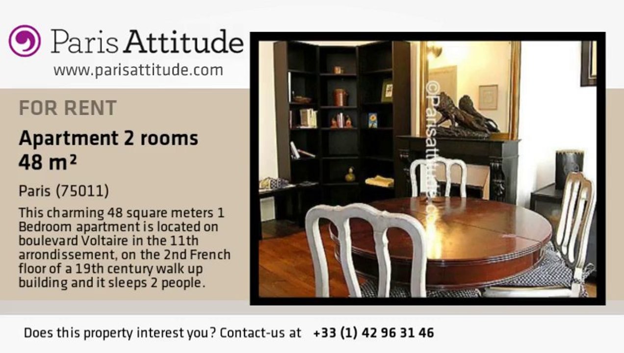 1 Bedroom Apartment for rent - Voltaire, Paris - Ref. 3205