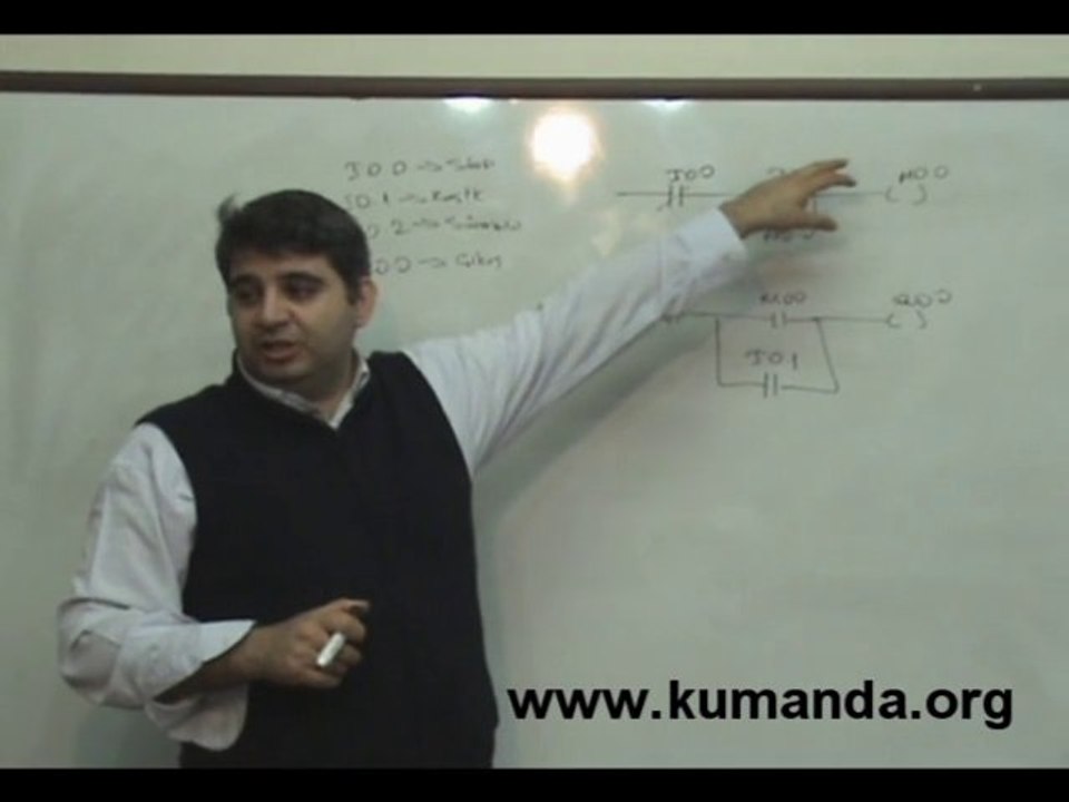 PLC de çıkışın kesik sürekli çalıştırılması