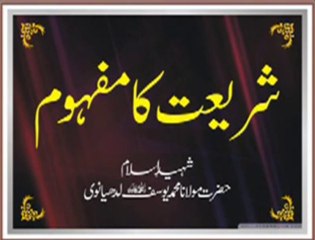 Maulana Muhammad Yousuf Ludhyanvi - Shariyat Ka Mafhoom 1 of 3