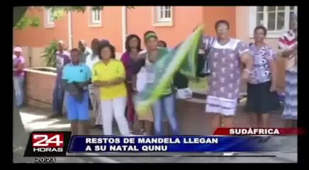 Avión con los restos de Nelson Mandela aterrizó en provincia donde será enterrado