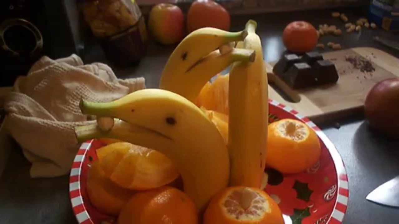 Delpfin aus Bananen Deko
