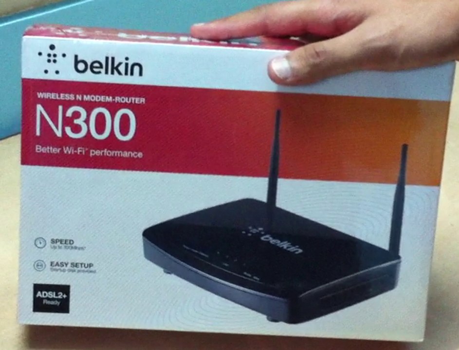 Belkin N300  Wireless N Modem Router ADSL2+ Black Unboxing (INDIA)