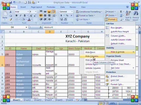 Excel 2007 Cell Editing Sort Filter Part-1