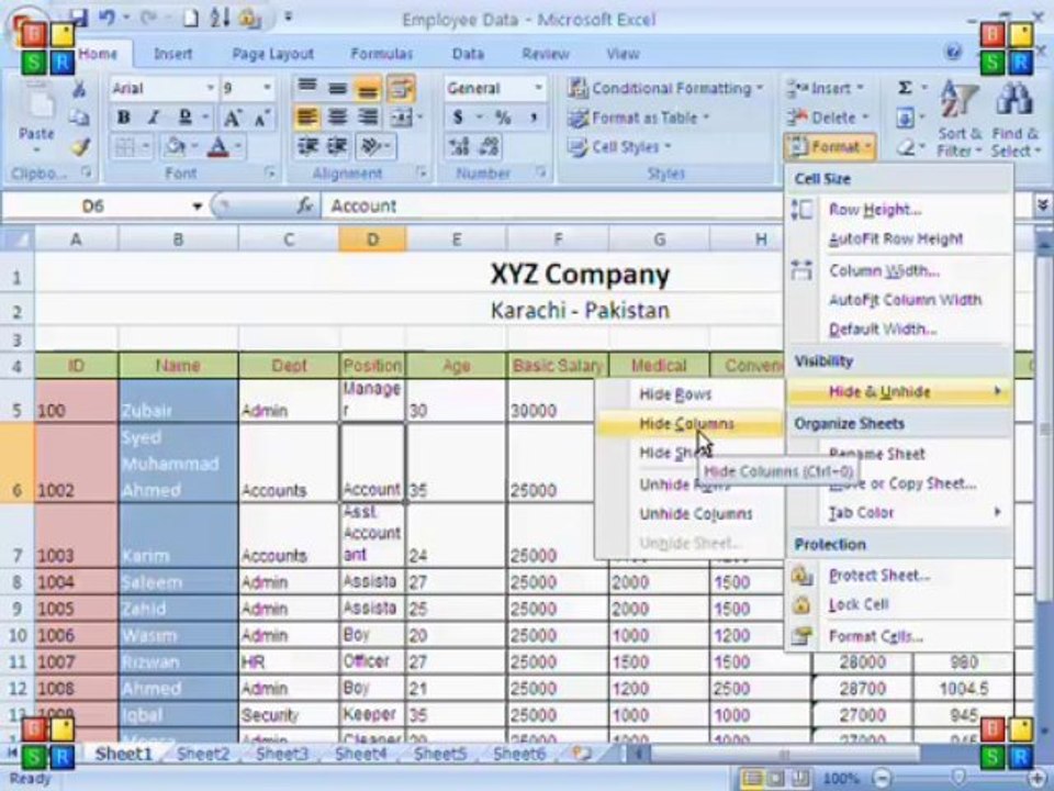 Excel 2007 Cell Editing Sort Filter Part-1