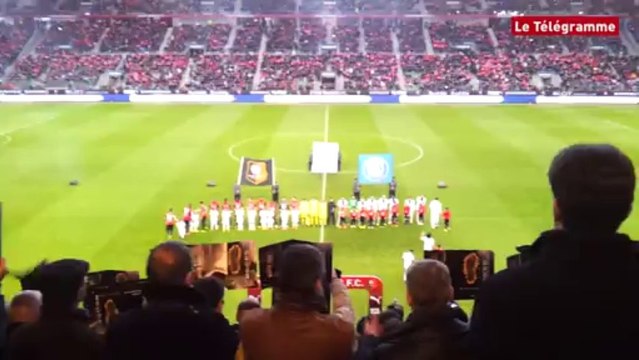 Rennes - PSG. L'entrée des joueurs sur le terrain