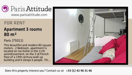 2 Bedroom Apartment for rent - Voltaire, Paris - Ref. 6983