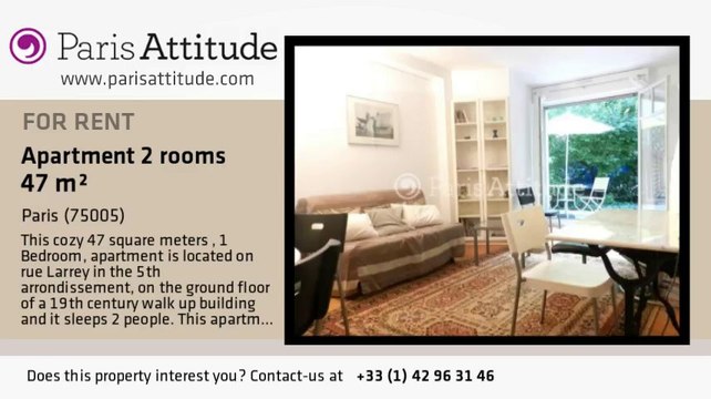 1 Bedroom Apartment for rent - Place Monge, Paris - Ref. 1109