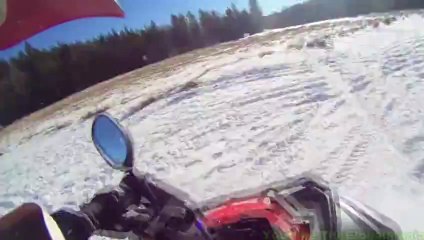 3 Powerful Quads Drag Racing On Snow
