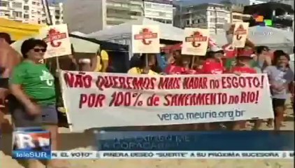 Piden a gobierno brasileño que limpie playas y agua de Río de Janeiro