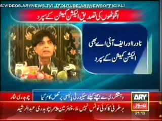 Talks first priority with extremists, says Nisar
