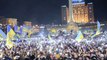 Thousands of Protesters Sing National Anthem in Kiev