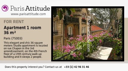 Studio Apartment for rent - Arts et Métier, Paris - Ref. 2243