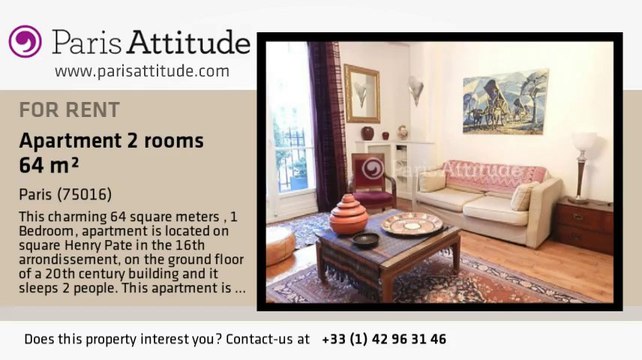 1 Bedroom Apartment for rent - Mirabeau, Paris - Ref. 8262