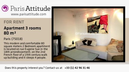 2 Bedroom Apartment for rent - Jules Joffrin - Mairie du 18ème, Paris - Ref. 2063