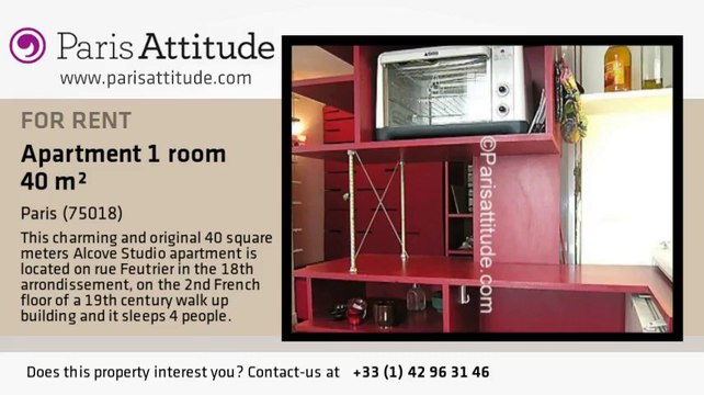 Alcove Studio Apartment for rent - Sacré Cœur, Paris - Ref. 4919