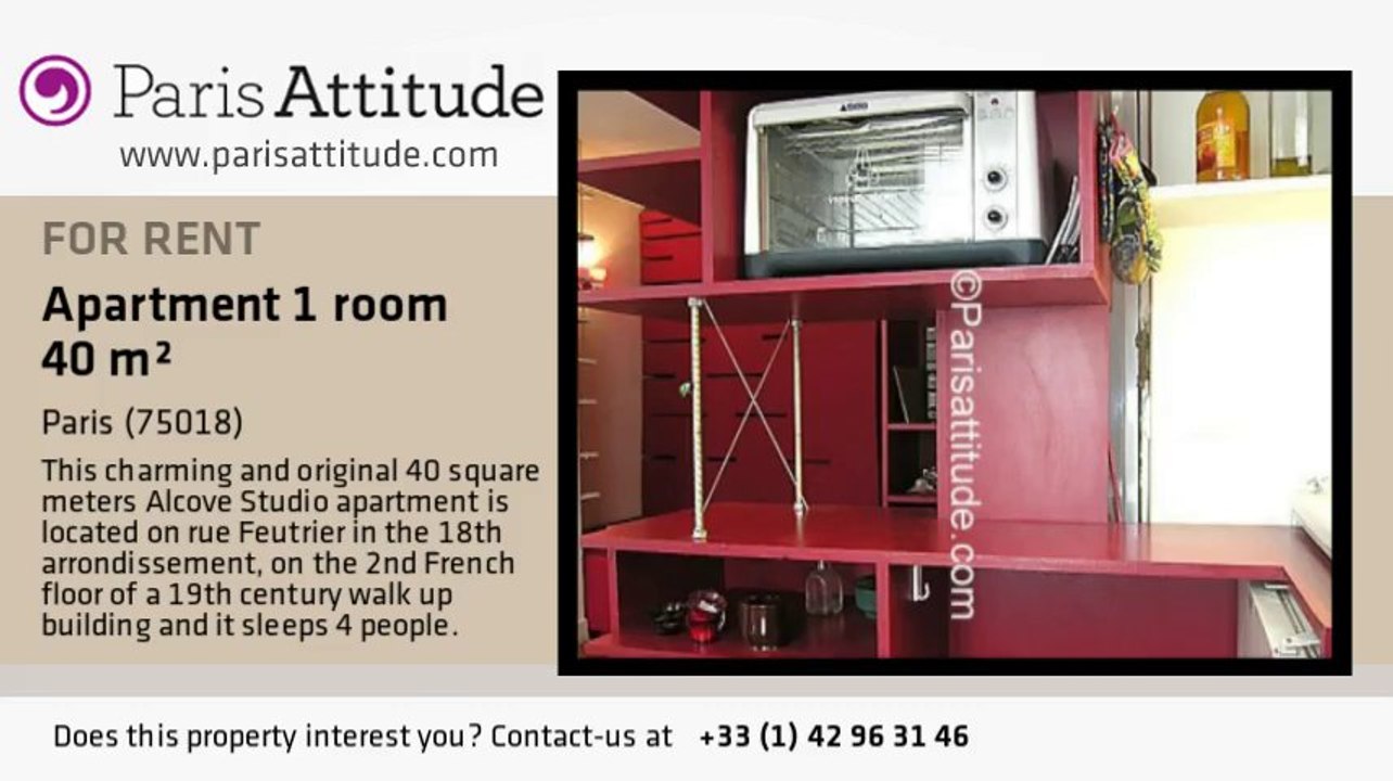 Alcove Studio Apartment for rent - Sacré Cœur, Paris - Ref. 4919