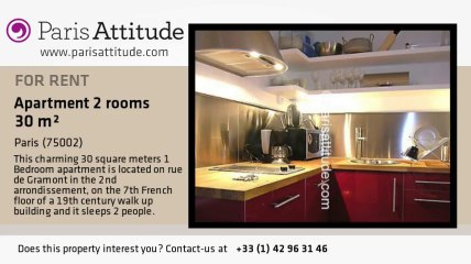 1 Bedroom Apartment for rent - Opéra, Paris - Ref. 2856