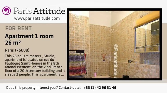 Studio Apartment for rent - Arc de Triomphe, Paris - Ref. 5338