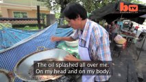 Tailandês coloca suas mãos no óleo fervendo sem queimar-se!...