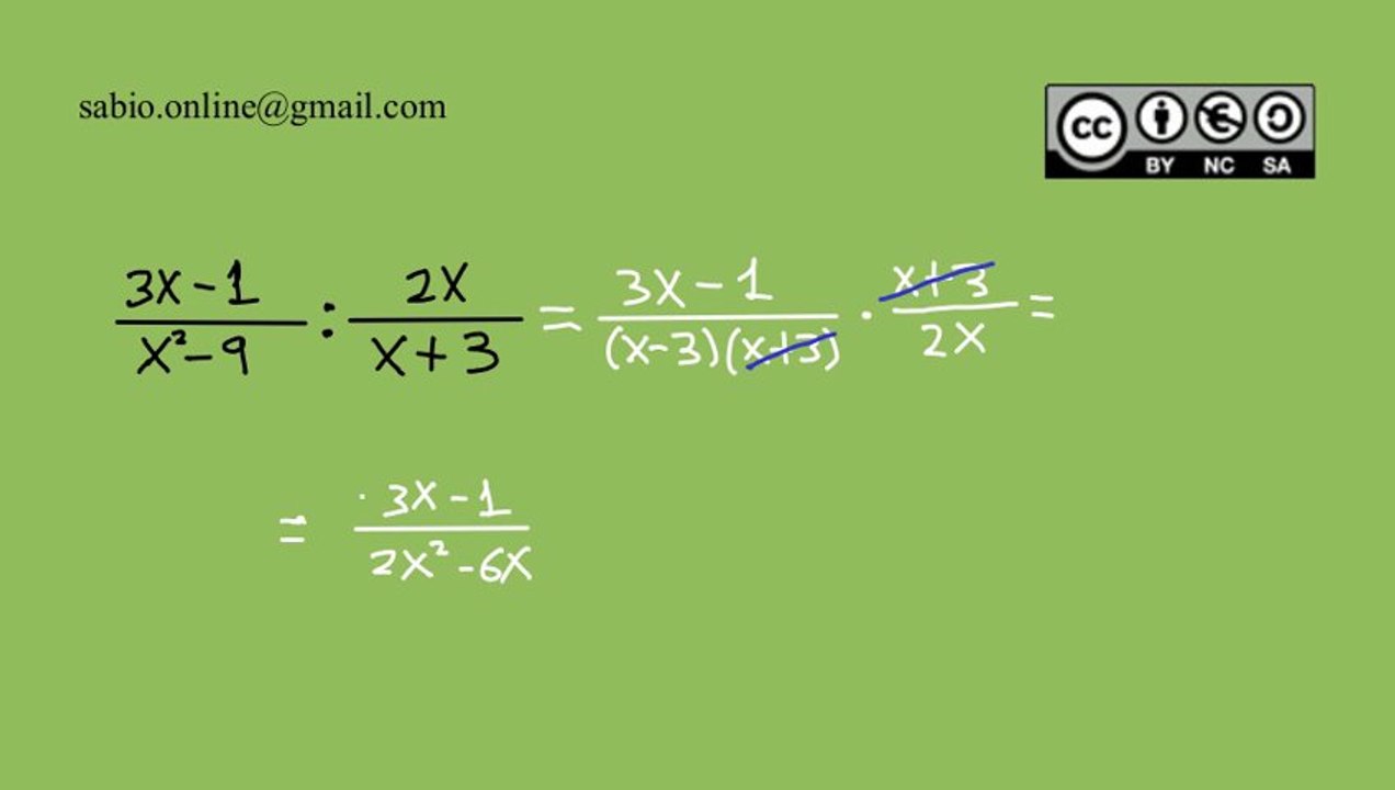 División de razones algebraicas
