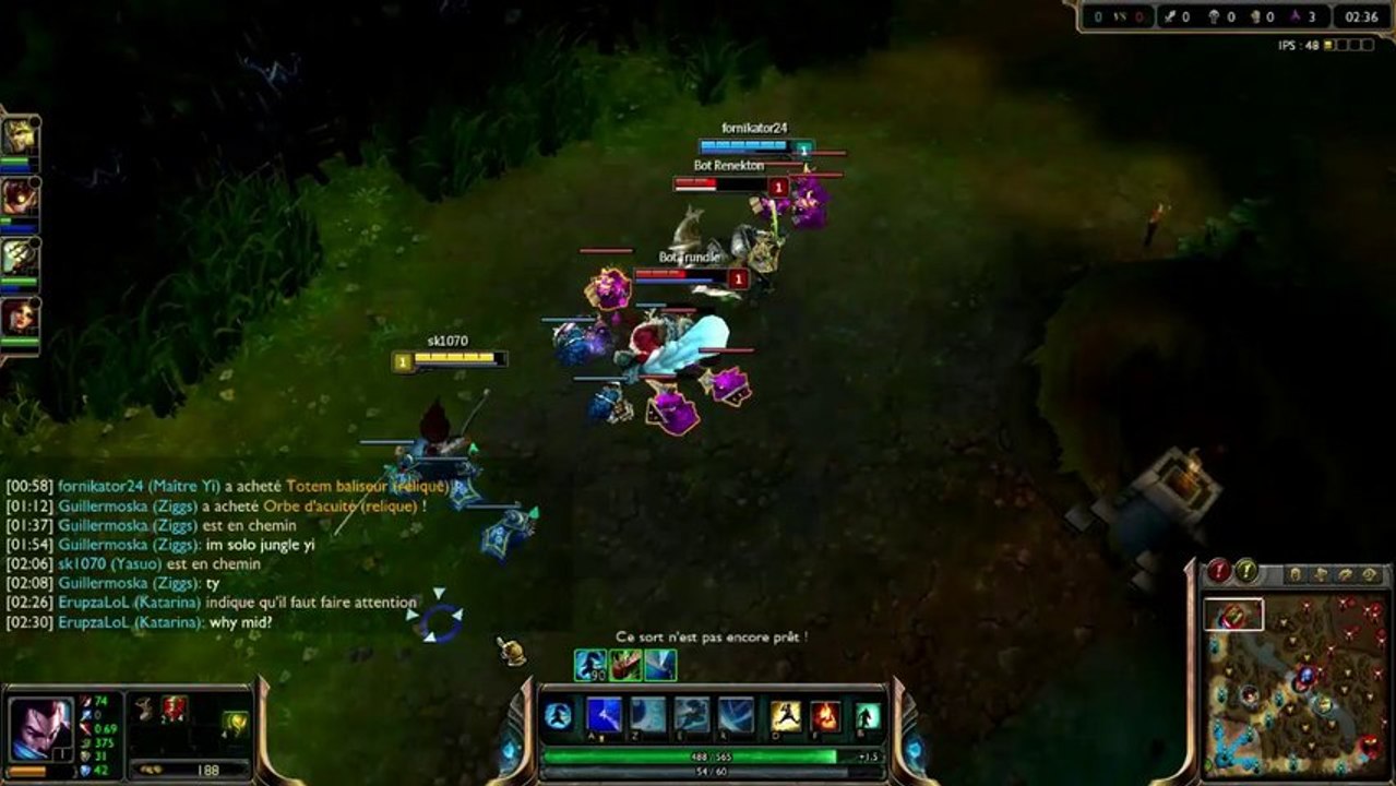 Teste Yasuo Vs bot.