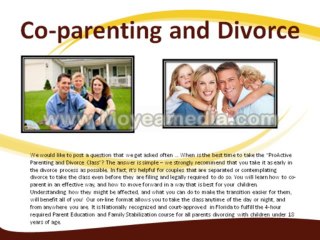 Pro-Active Parenting and Divorce