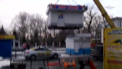 Rusya’da bir vinç kazası