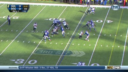 Giants defense, sack, 5-yd loss