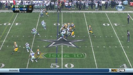 Cowboys defense, sack, 10-yd loss
