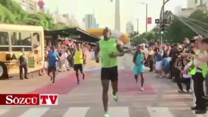 Usain Bolt Metrobüs'e karşı!