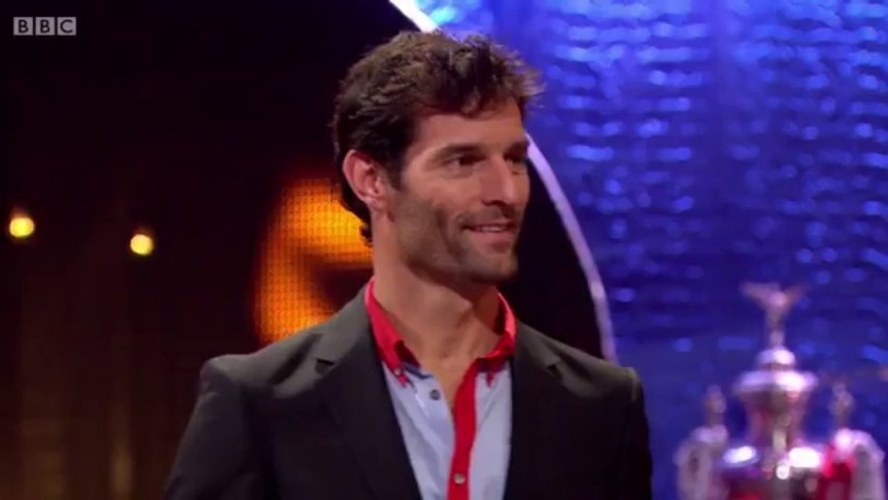 BBC SPOTY: Mark Webber Presenting an award (2013)