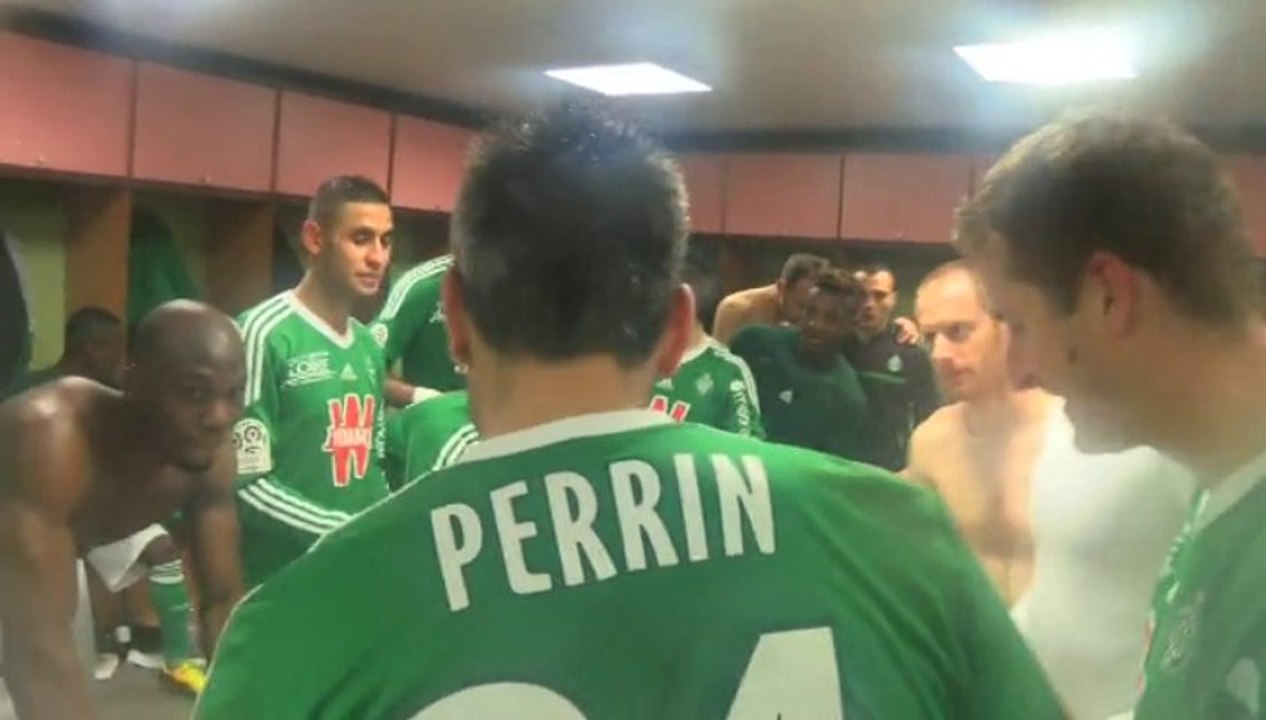 Scène de joie après Montpellier -ASSE