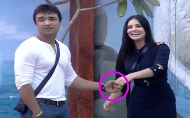 Bigg Boss Season 7 Ajaz Flirting With Sunny Leone 12th December 2013