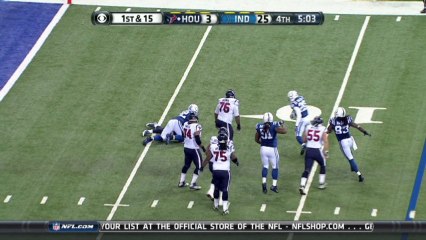 Colts defense, sack, 7-yd loss