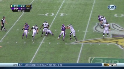 Vikings defense, sack, 10-yd loss