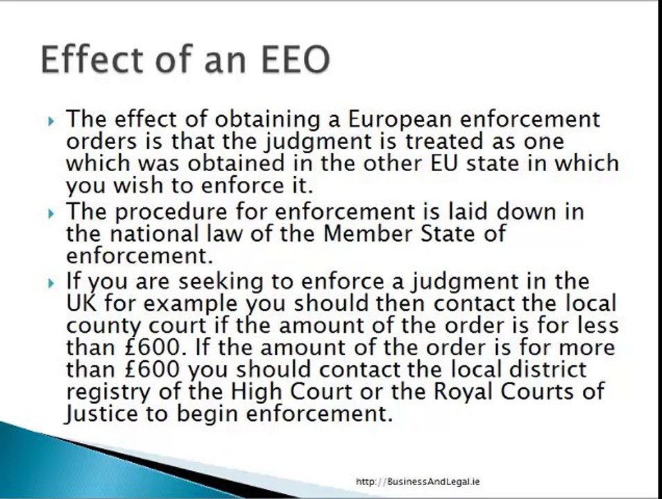 What is a European Enforcement Order?