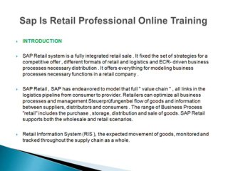 Sap Is Retail Professional Online Training-9052666559