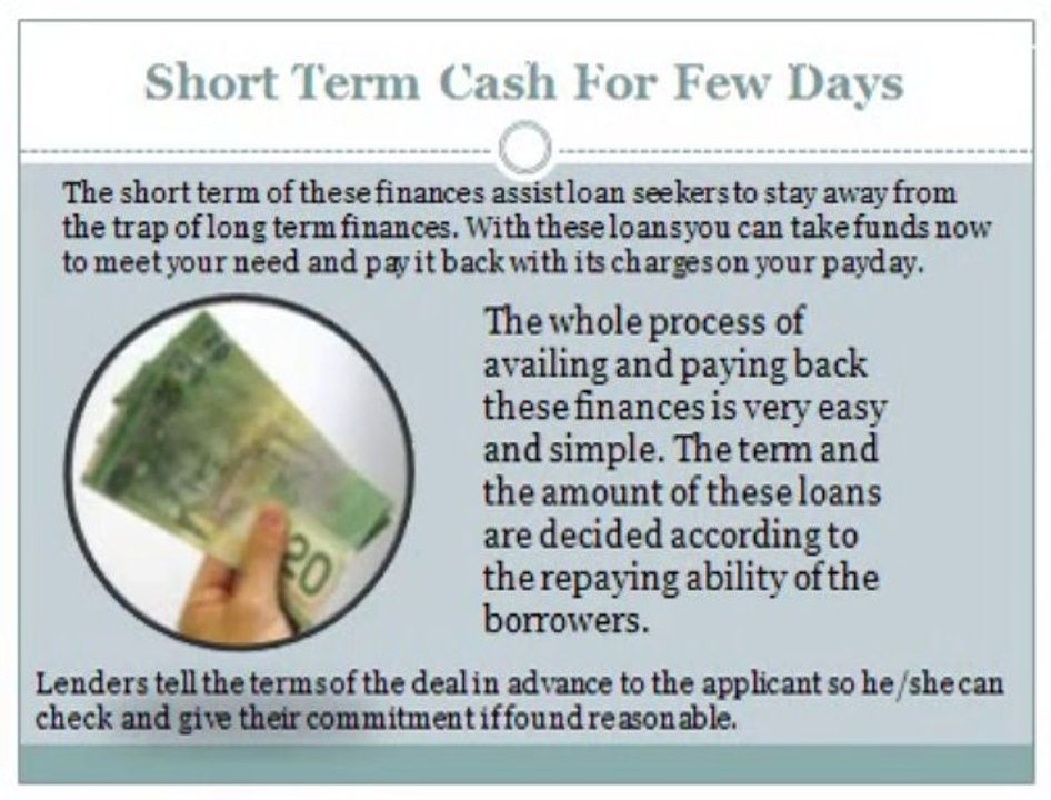 Short Term Loans- No Credit Check Loans- Need Loan For Bad Credit