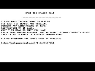 East Tec Eraser Lifetime use no limits!!!