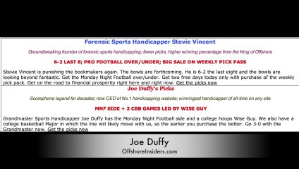 MNF Ravens vs. Lions