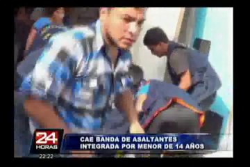 Menor de 14 años integraba banda de jóvenes asaltantes en la Vía de Evitamiento