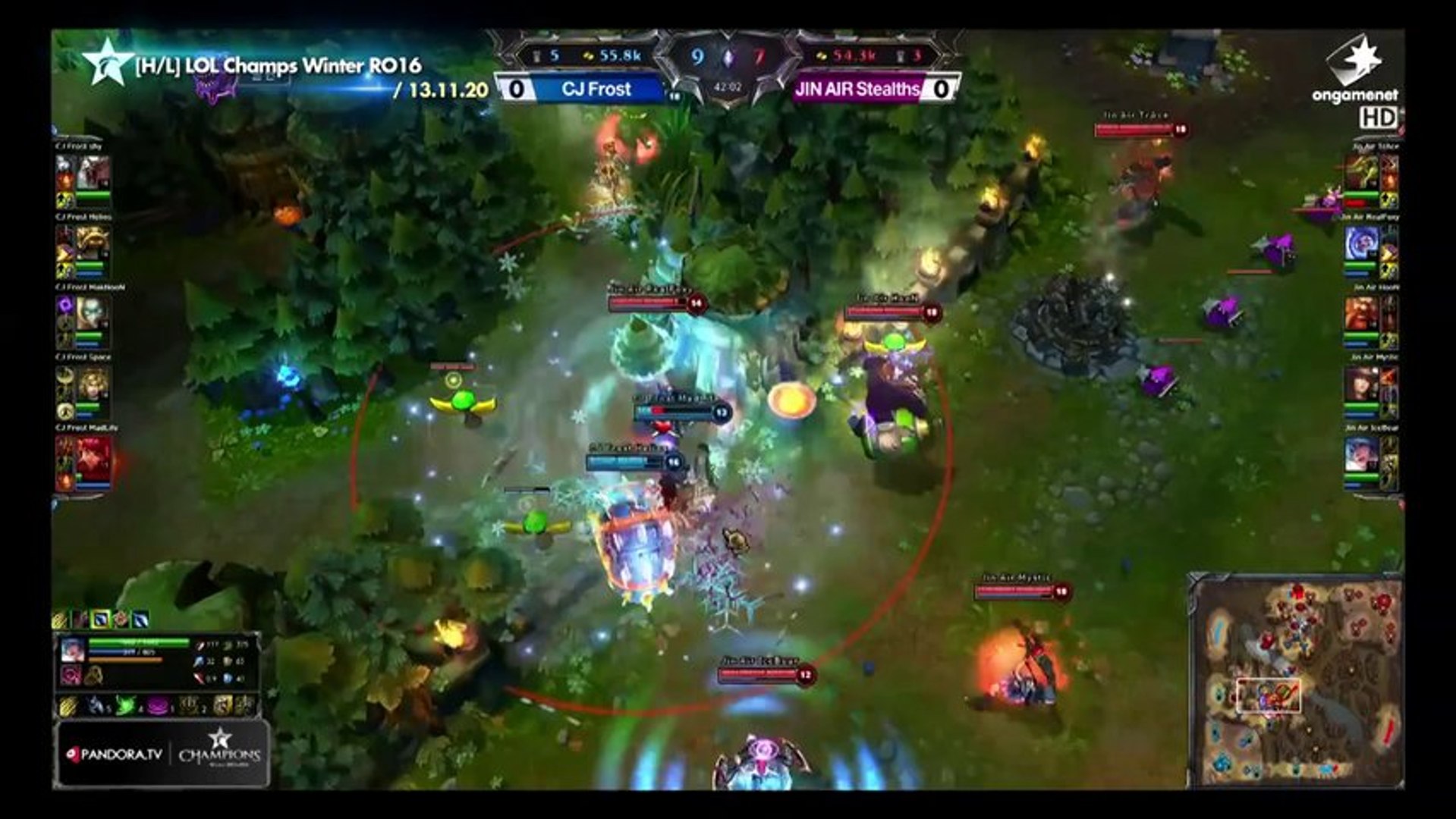 [H/L] LOL Champs Winter CJ Frost vs JINAIR Stealths Match 1