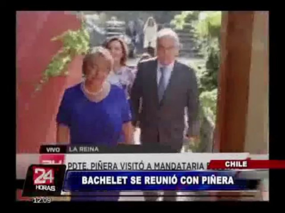 Presidente Sebastián Piñera visitó a Michelle Bachelet tras triunfo en segunda vuelta