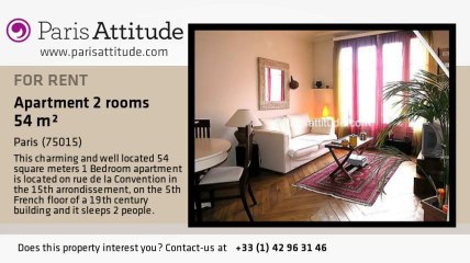 1 Bedroom Apartment for rent - Convention, Paris - Ref. 4259