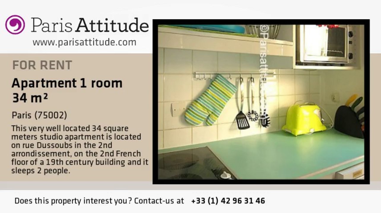 Studio Apartment for rent - Montorgueil, Paris - Ref. 1521